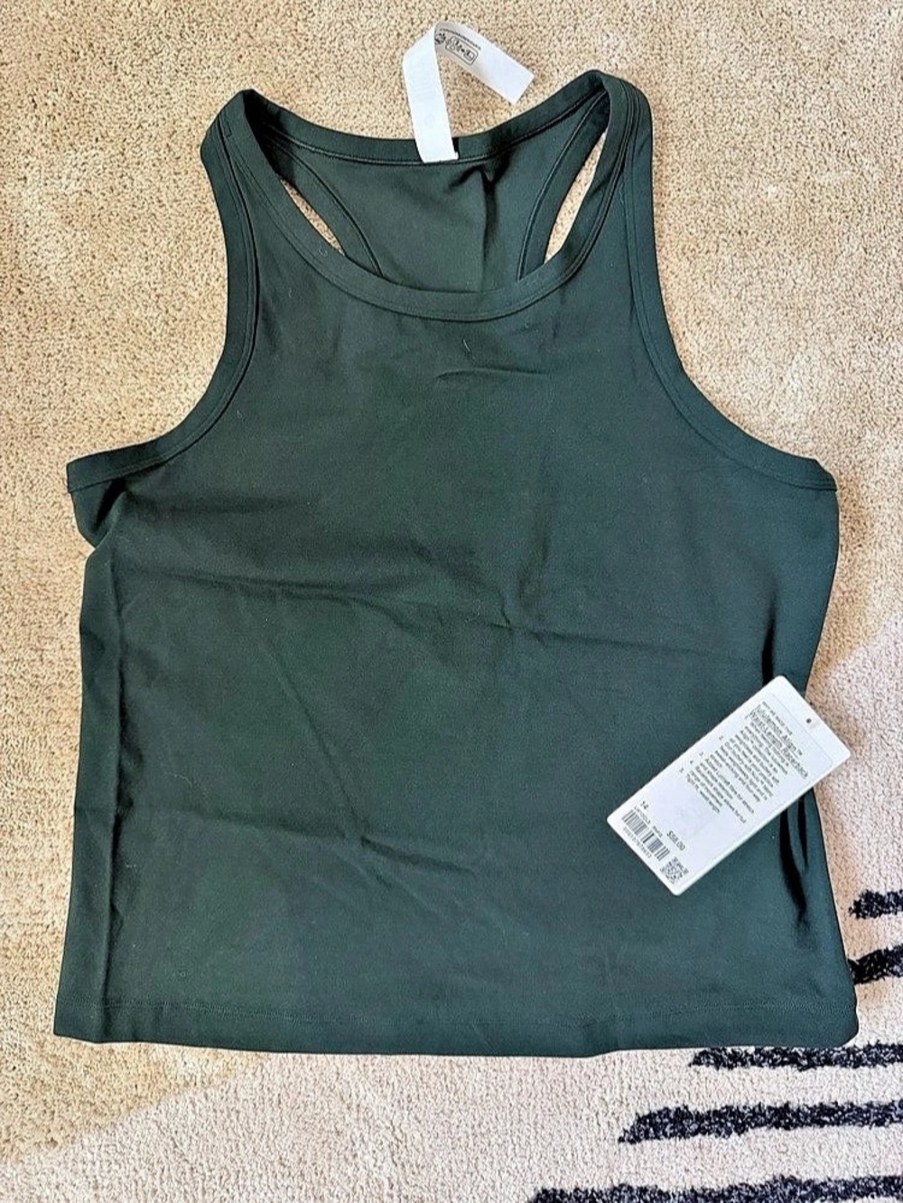Lululemon Align Waist-Length Racerback Tank Top Rainforest Green